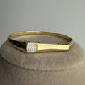 Minimal Taş Detaylı Gold Bileklik
