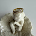 Gold Rengi Sıralı Taşlı Şık Model Xuping Kadın Yüzük
