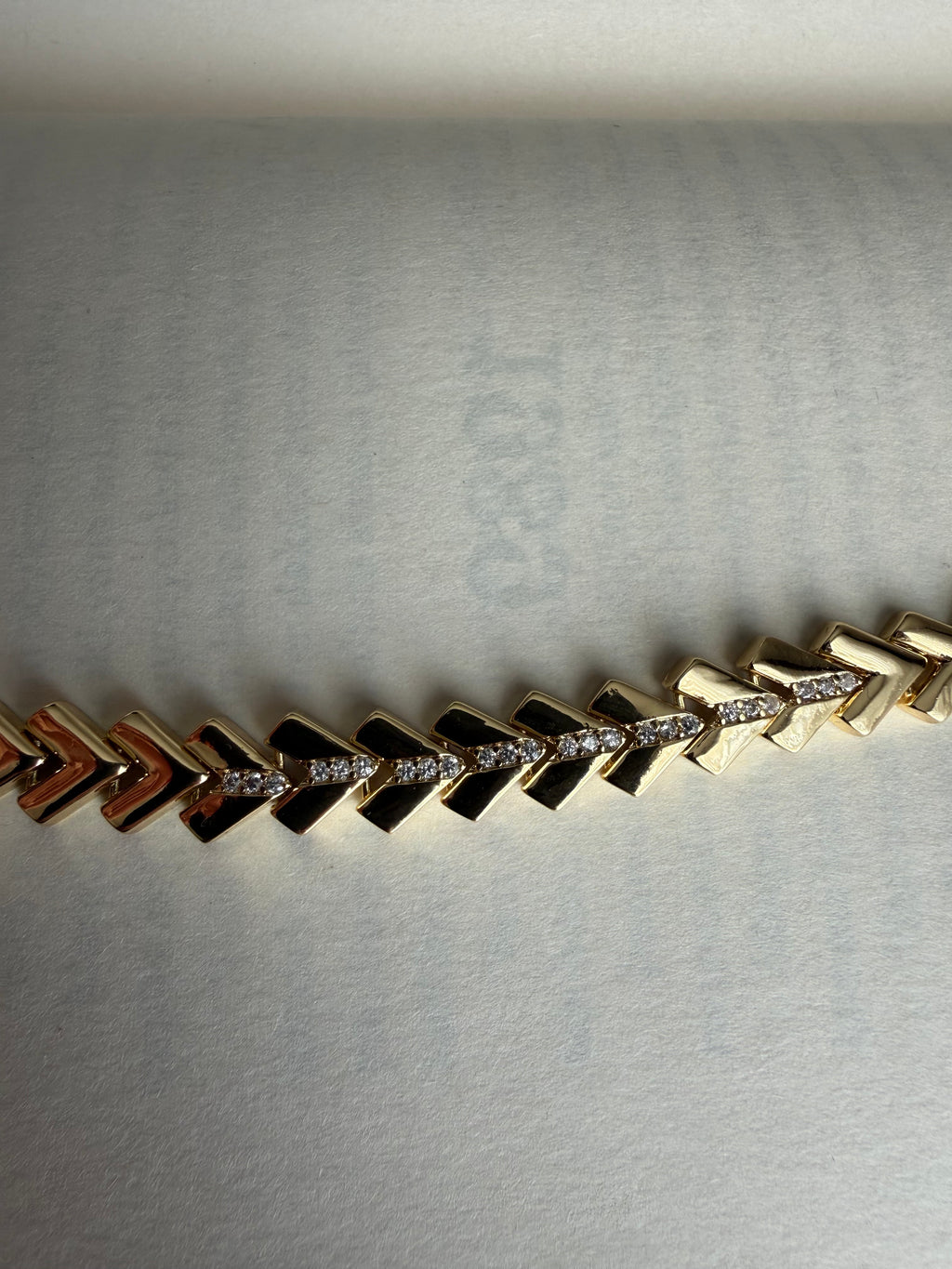 Gold Geometrik Zincir Tasarımlı Bileklik